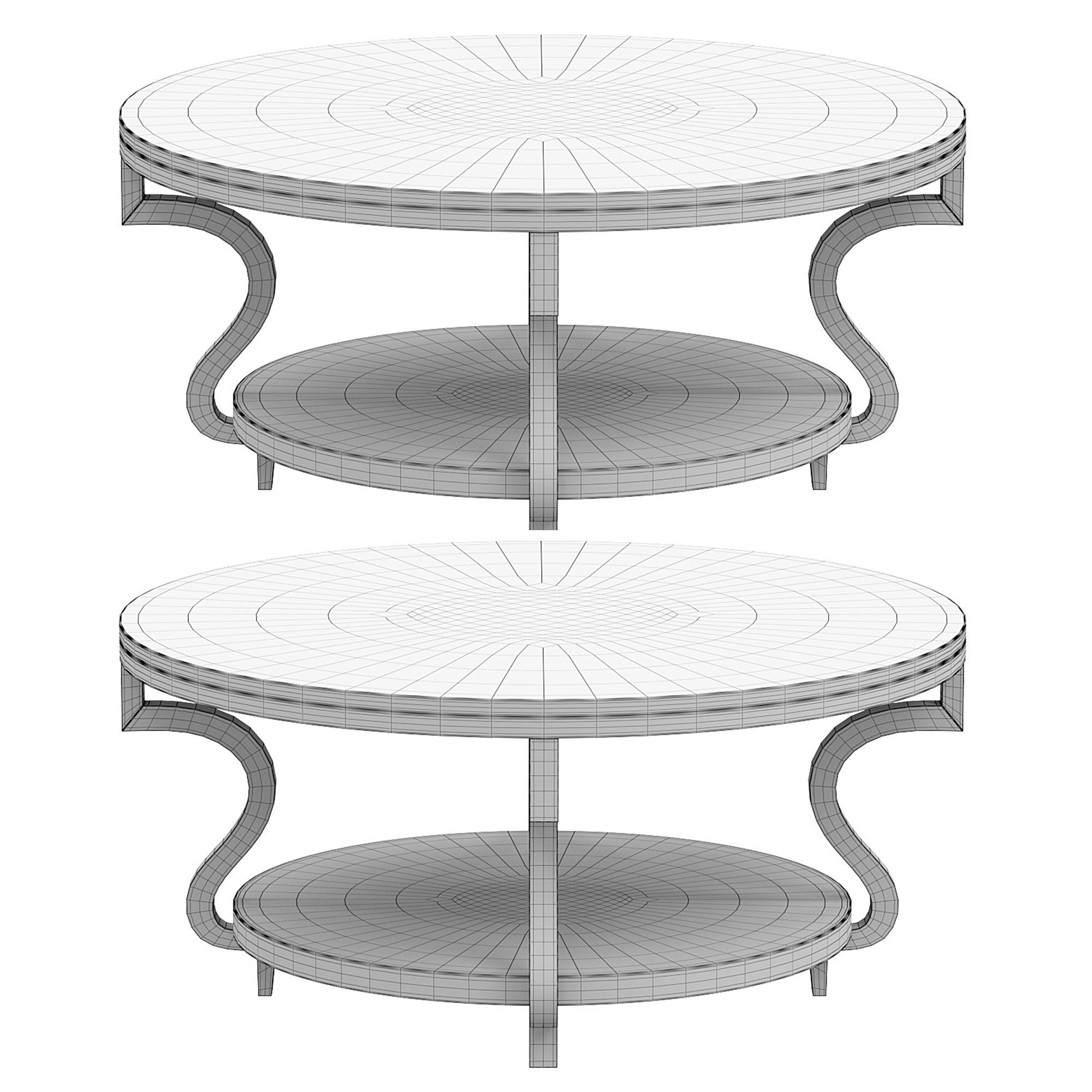 CRYSTAL Coffee Table Low-poly 3D model_2