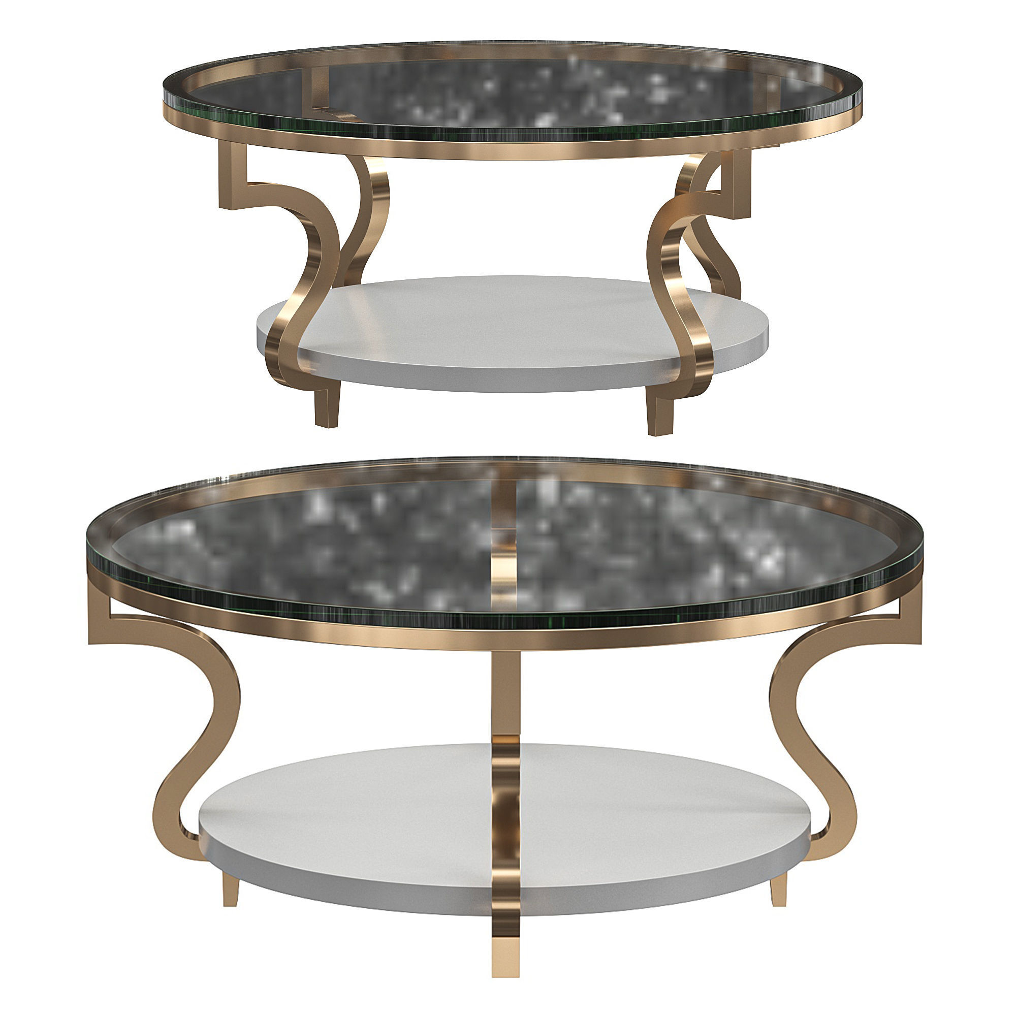 CRYSTAL Coffee Table Low-poly 3D model_1