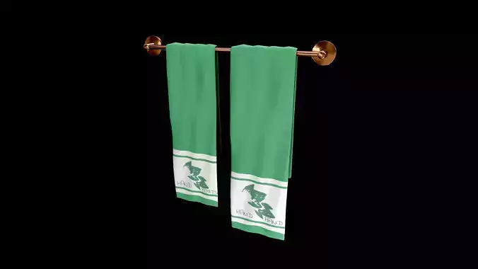 3D Bathroom Accessorie Hand Towel Model