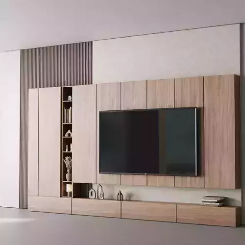 Tv Wall Set 15 3D model