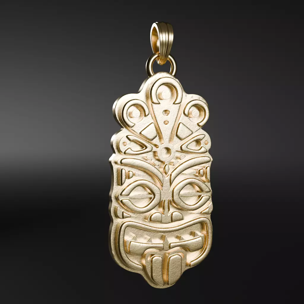 Mask Polynesia symbols - 3D printable model 3D print model