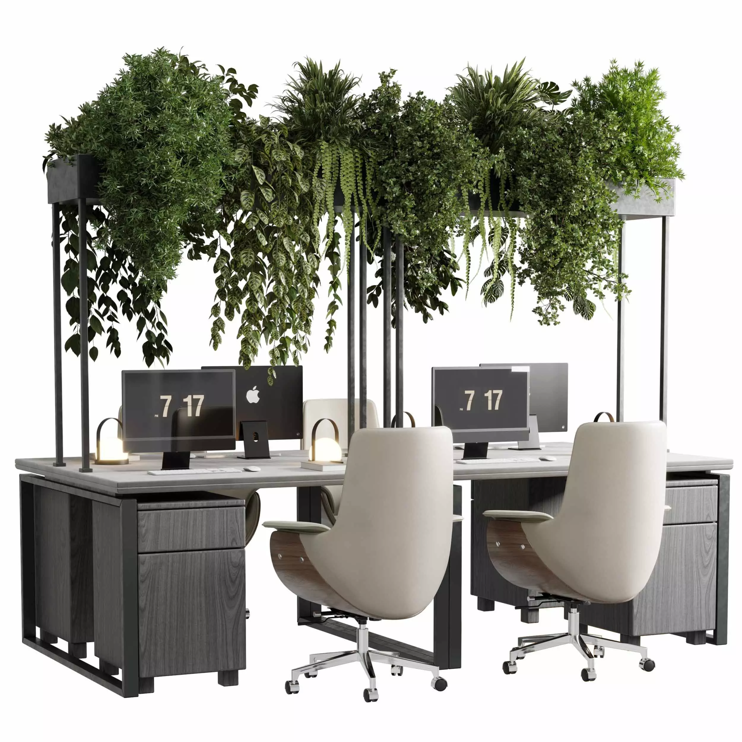 Workplace - Home offfice set - Employee desk 32 3D model