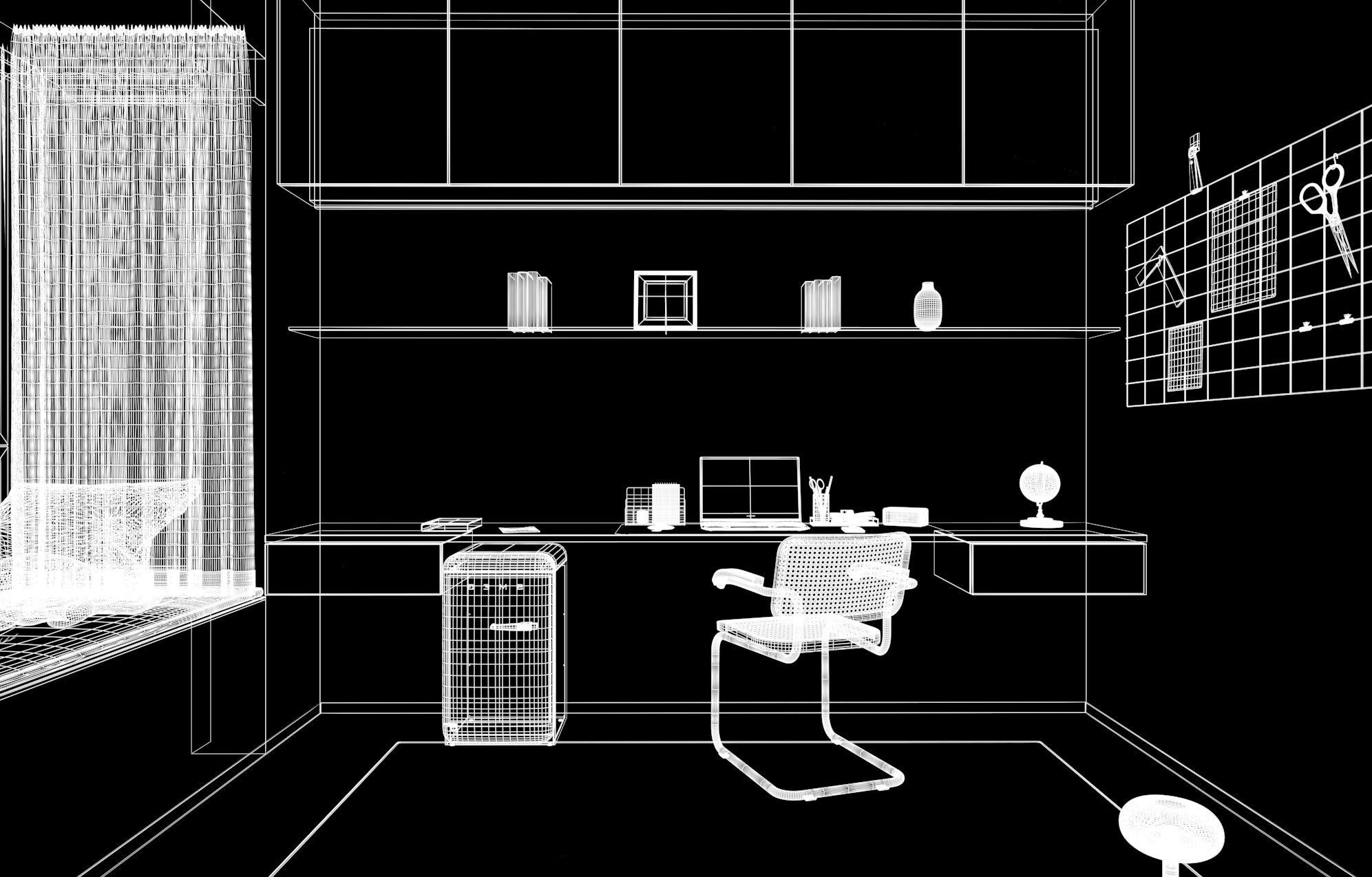 3D model of interior study 3D model_8