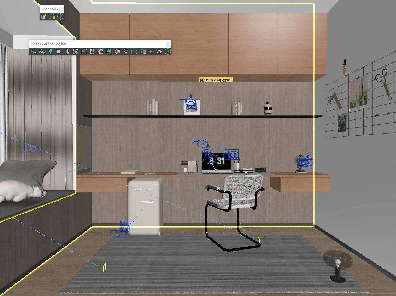 3D model of interior study 3D model_9