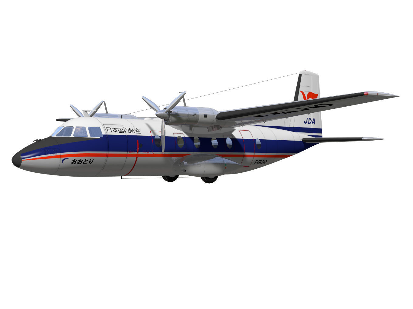 Nord-Aviation Nord 262 fregate 3D model_1
