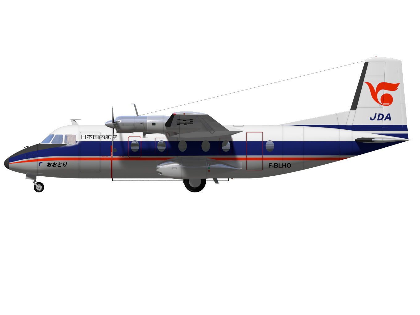 Nord-Aviation Nord 262 fregate 3D model_9
