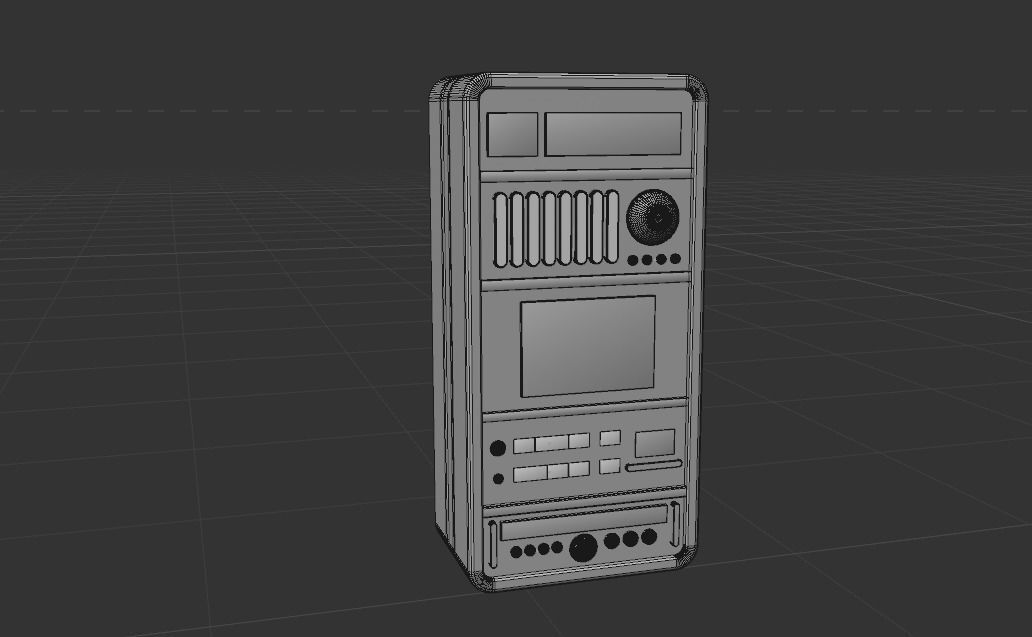 audio Free low-poly 3D model_1