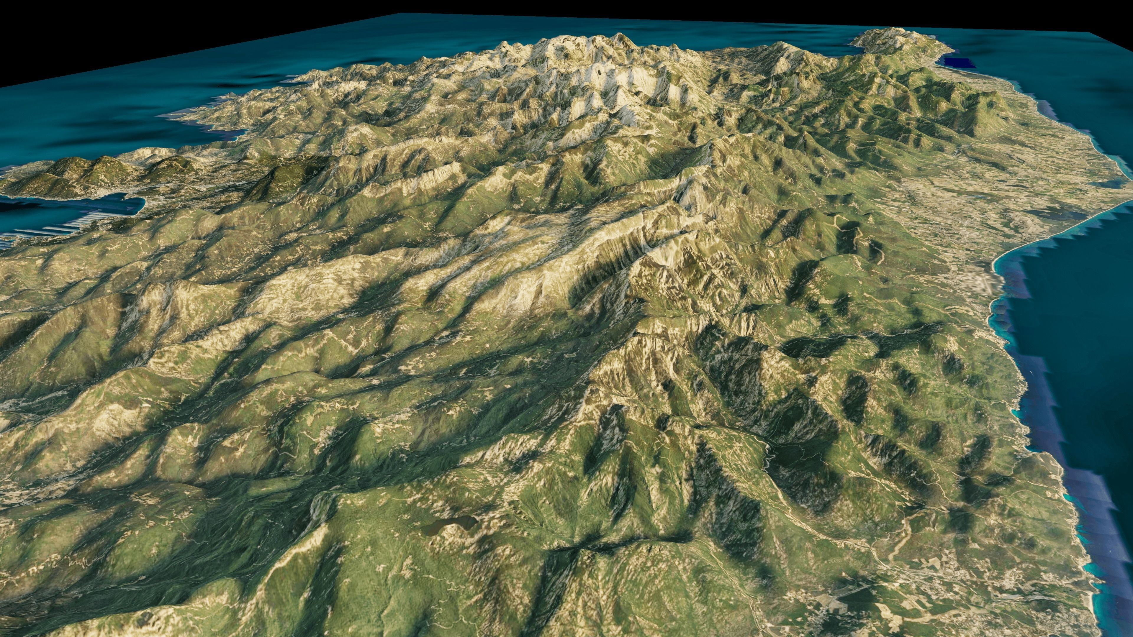 Corsica Island full 3d model terrain 3D model_10