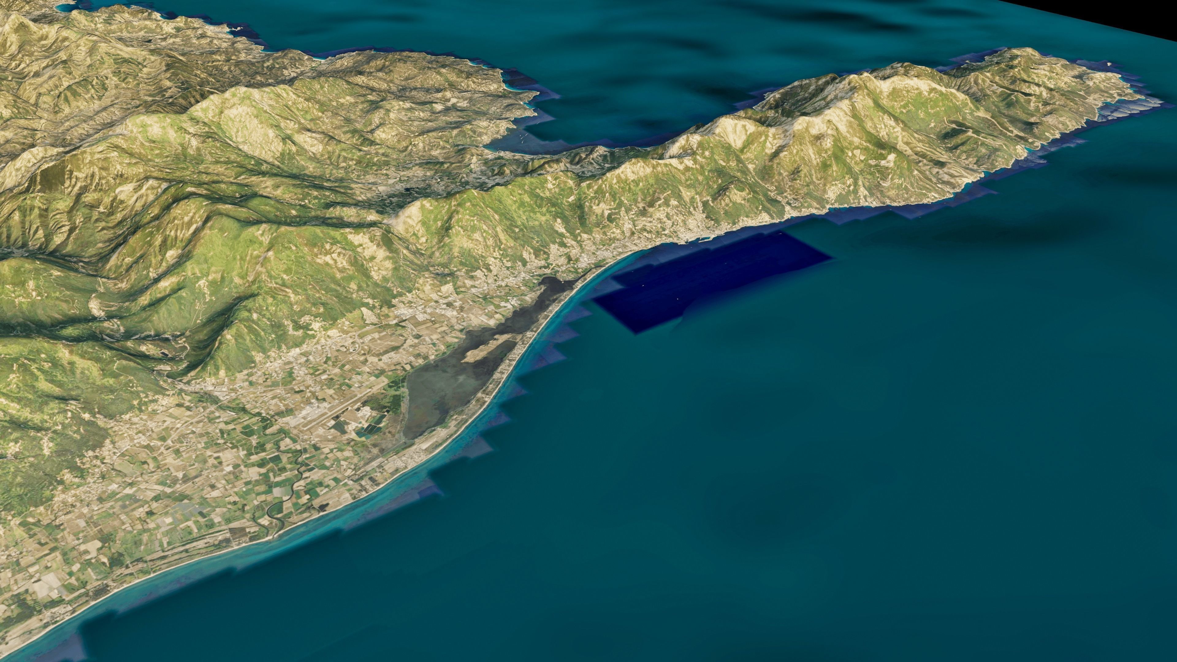 Corsica Island full 3d model terrain 3D model_2