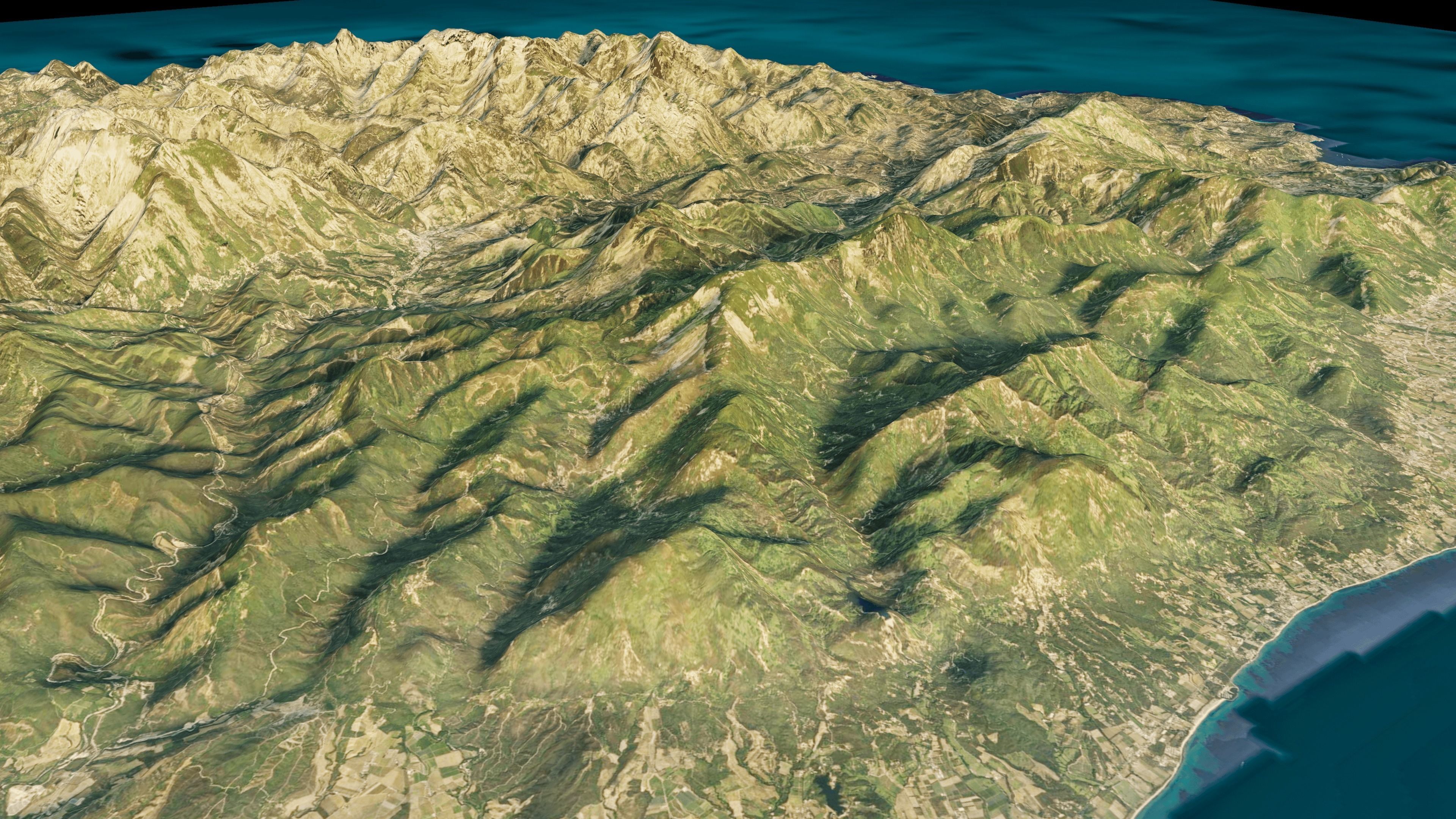 Corsica Island full 3d model terrain 3D model_9