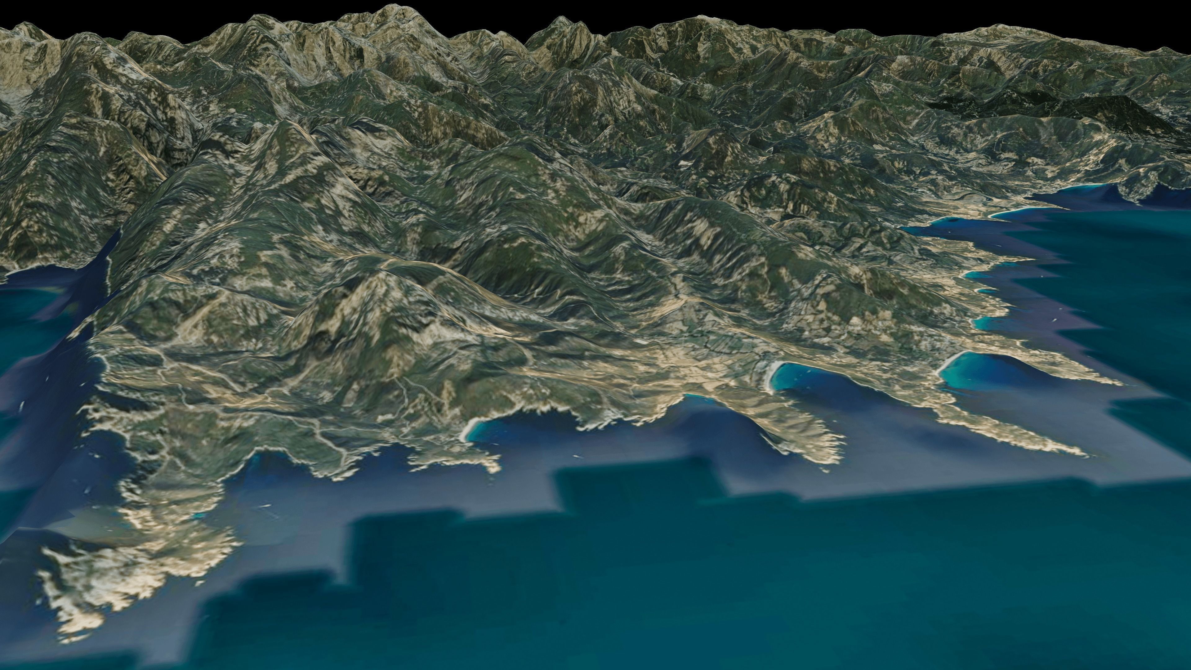 Corsica Island full 3d model terrain 3D model_7