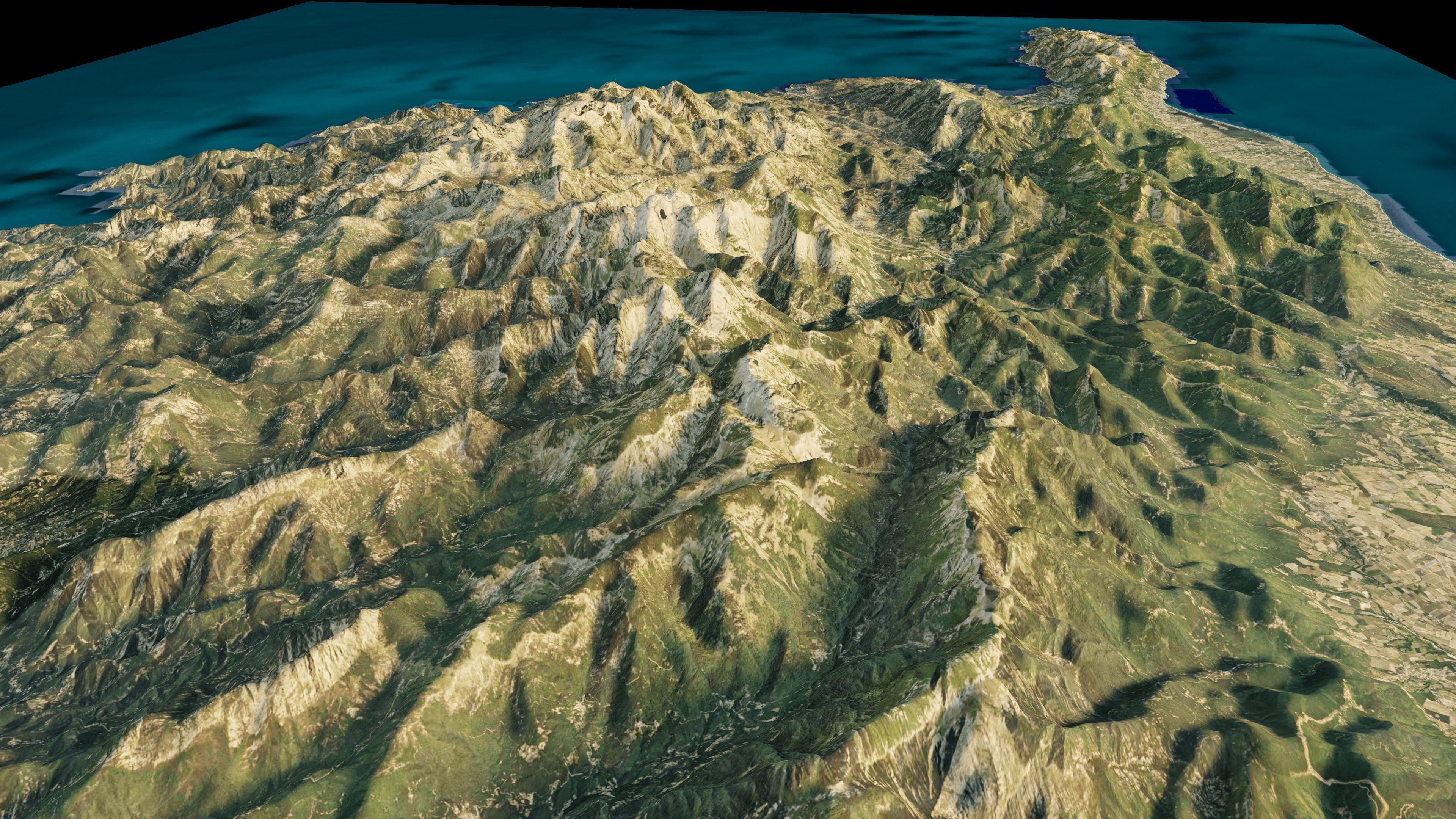 Corsica Island full 3d model terrain 3D model_8
