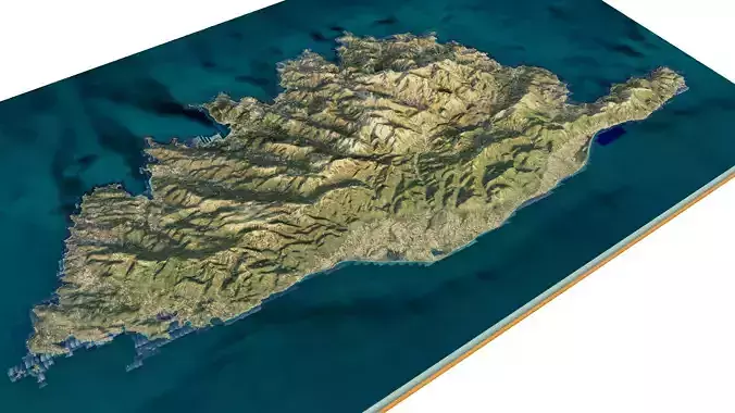 Corsica Island full 3d model terrain 3D model