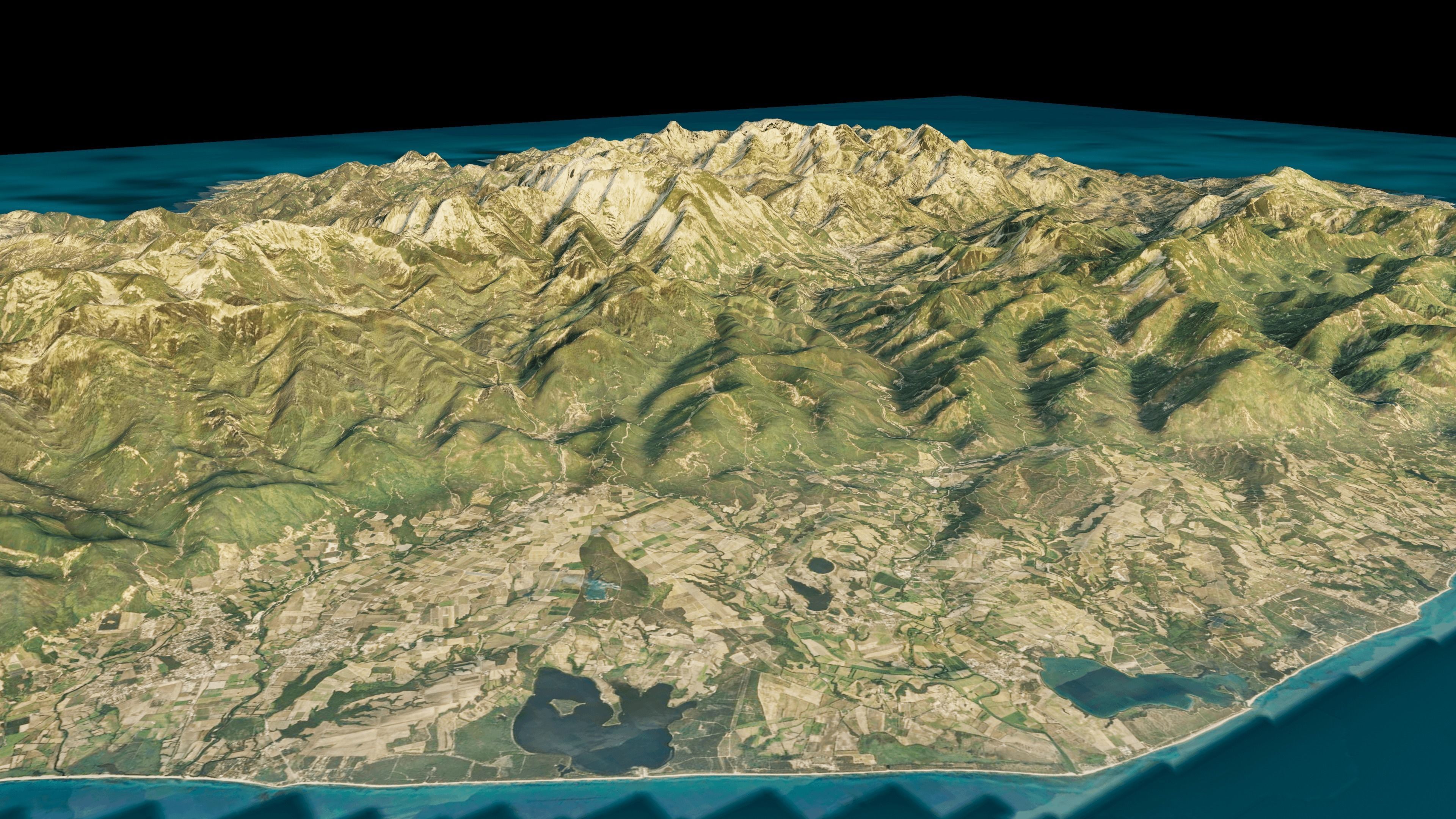Corsica Island full 3d model terrain 3D model_1