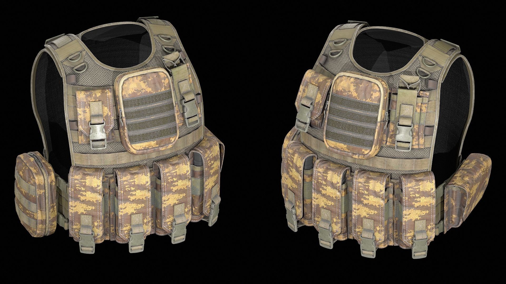 Plate carrier Anafarta Game ready Low-poly 3D model_4