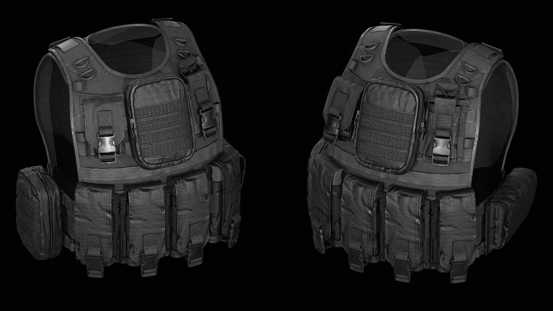 Plate carrier Anafarta Game ready Low-poly 3D model_3