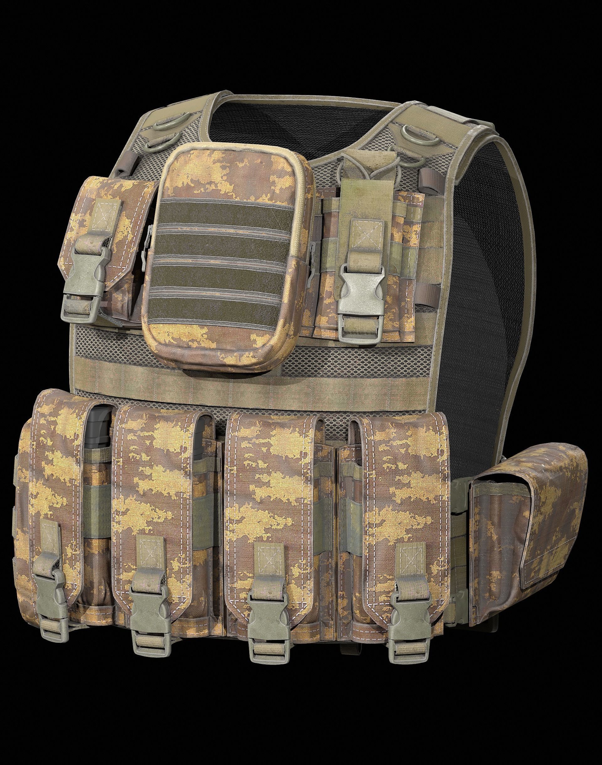 Plate carrier Anafarta Game ready Low-poly 3D model_10