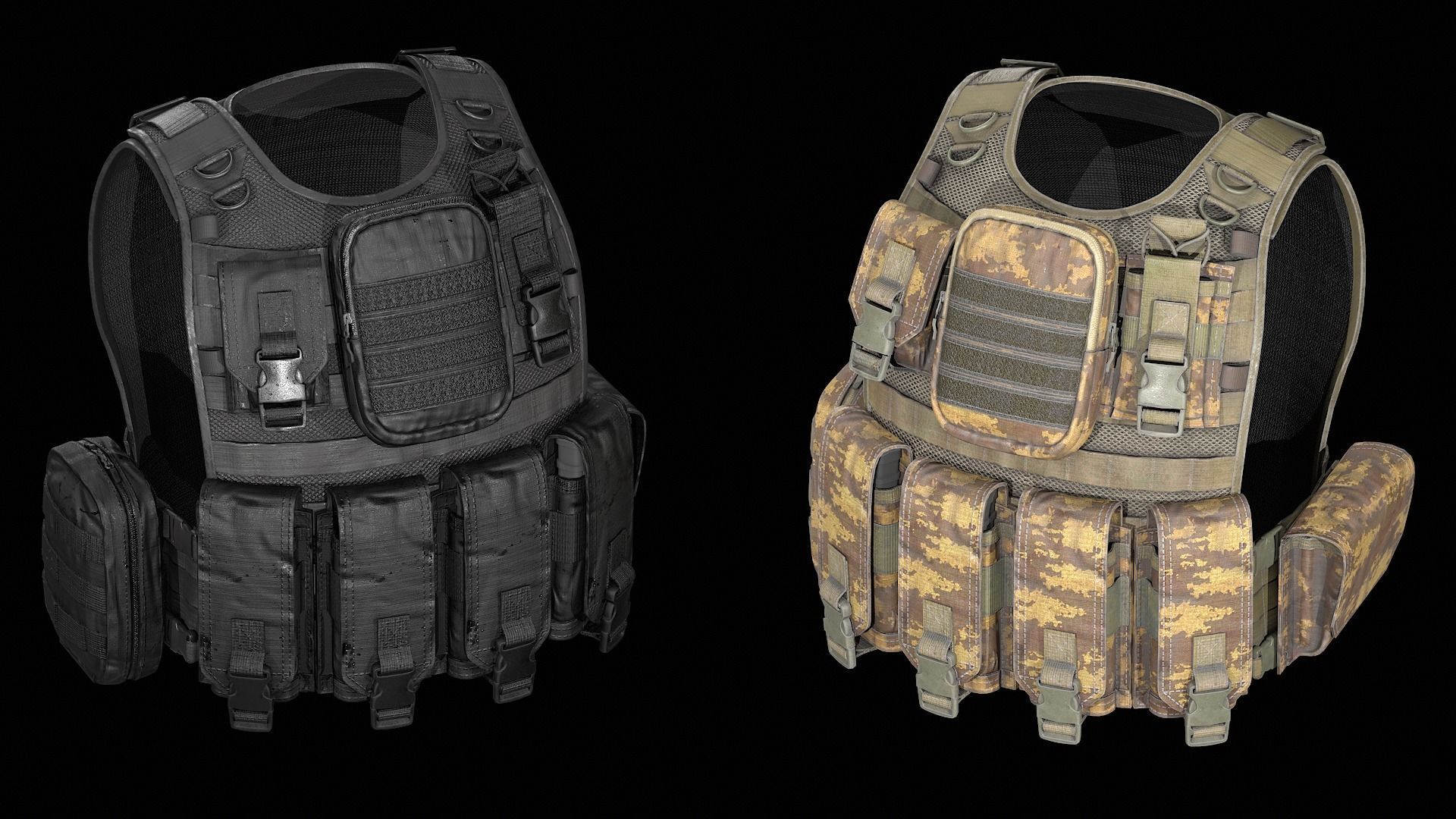 Plate carrier Anafarta Game ready Low-poly 3D model_5