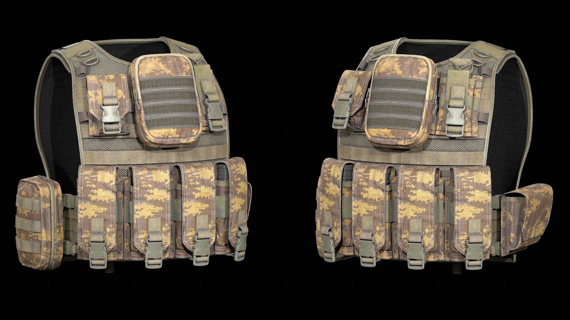 Plate carrier Anafarta Game ready Low-poly 3D model_1