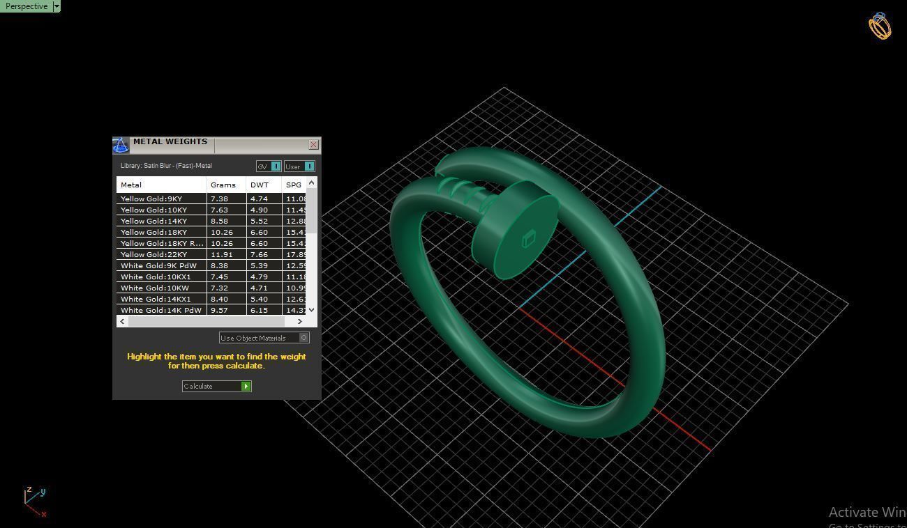 Ring M100 Women ring Size 13 US 3D print model_10