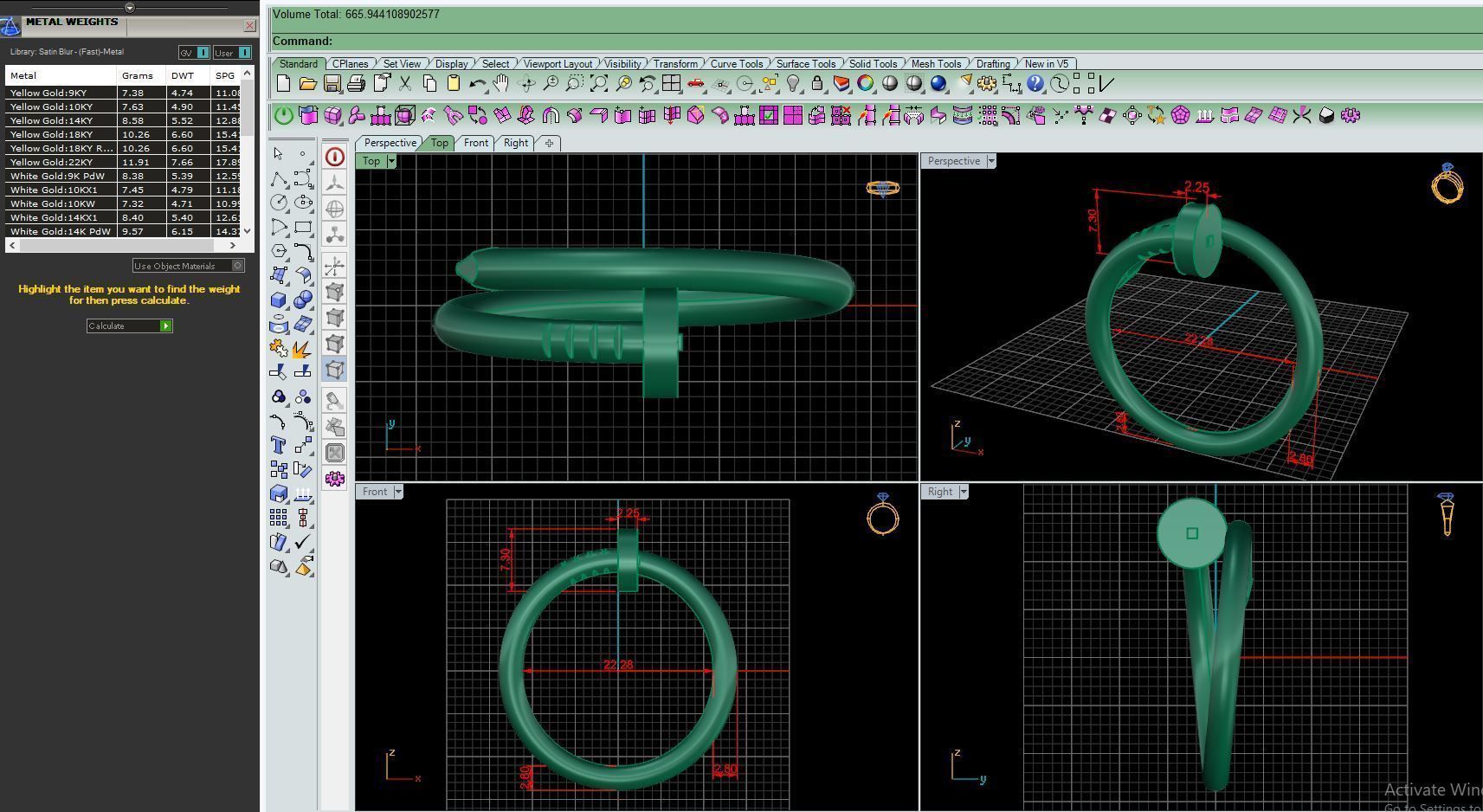 Ring M100 Women ring Size 13 US 3D print model_8