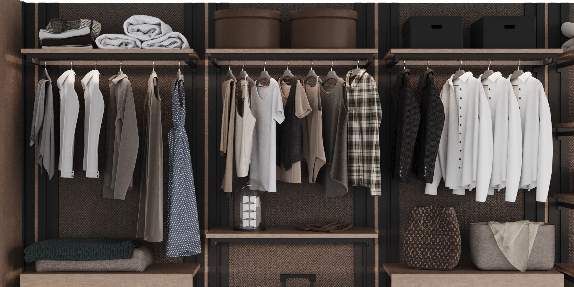 Wardrobe with filling 3D model_2