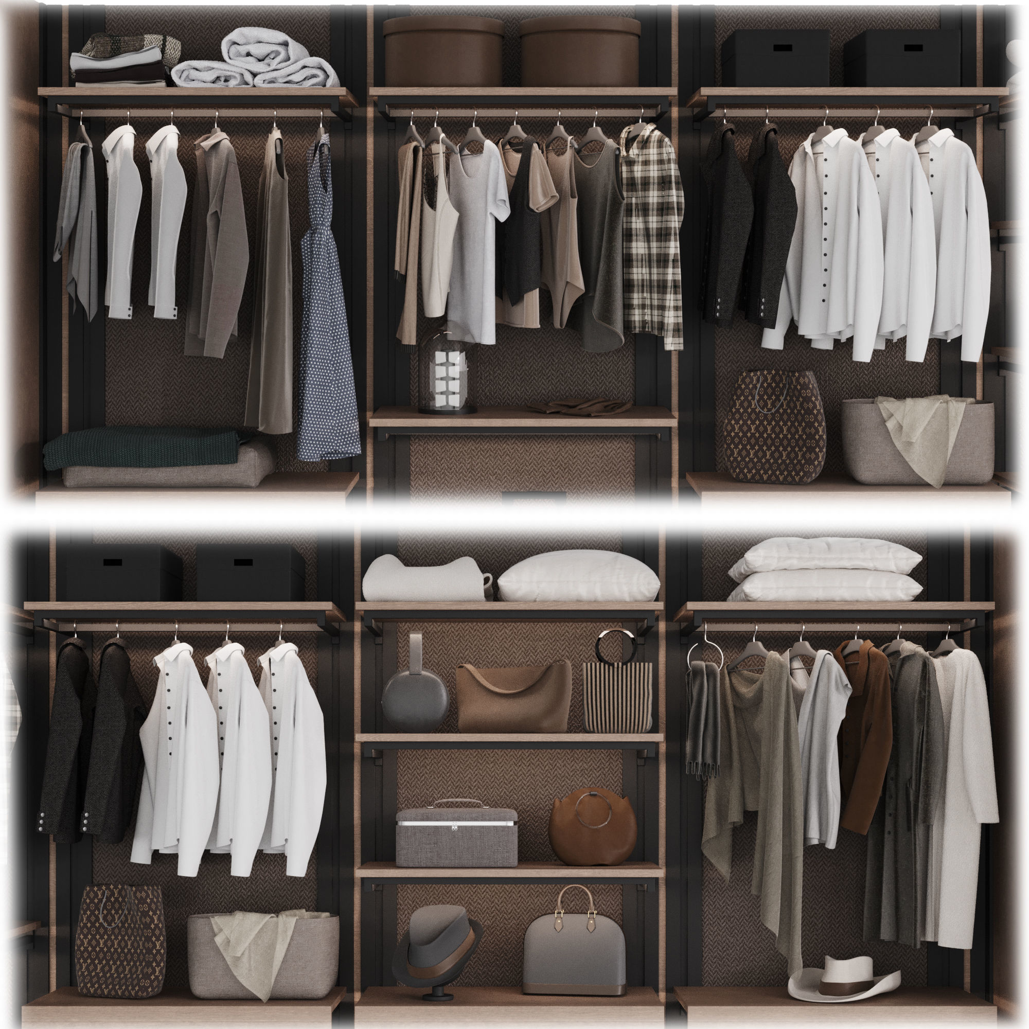 Wardrobe with filling 3D model_7
