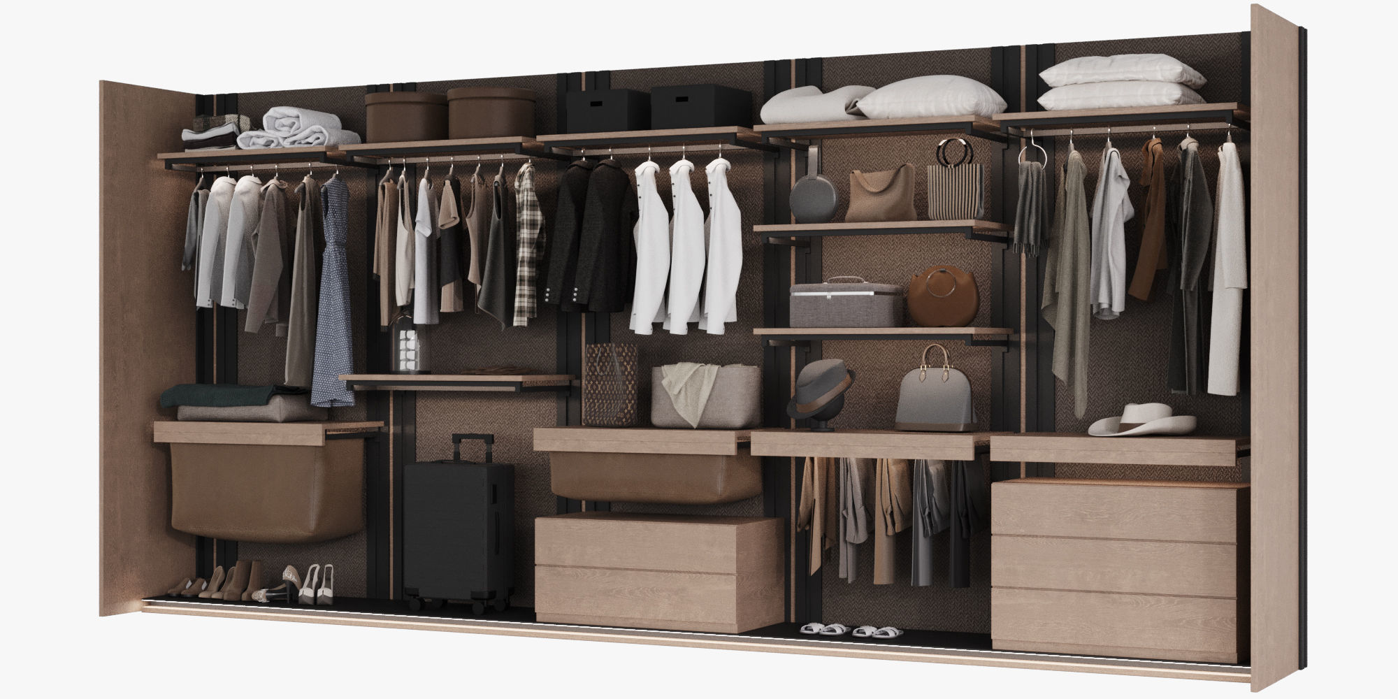 Wardrobe with filling 3D model_11