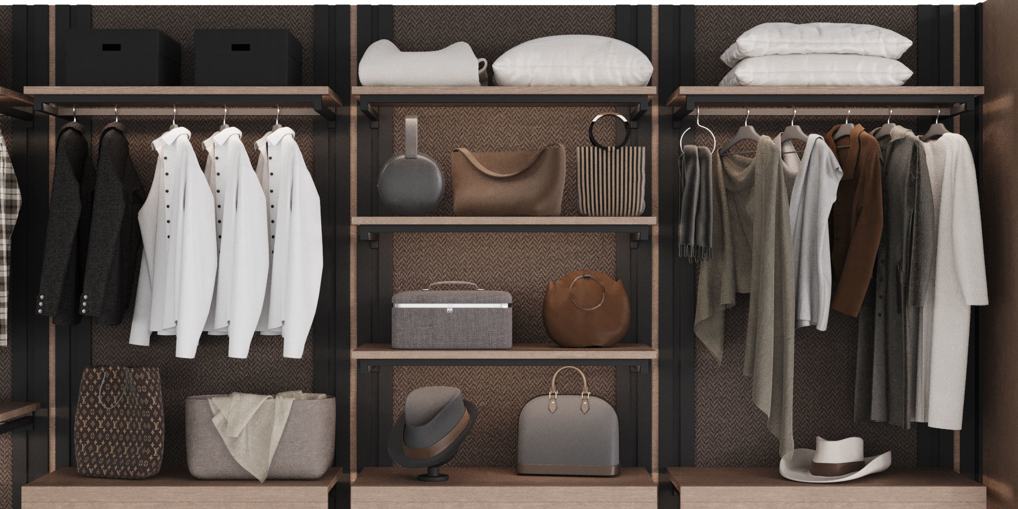 Wardrobe with filling 3D model_3