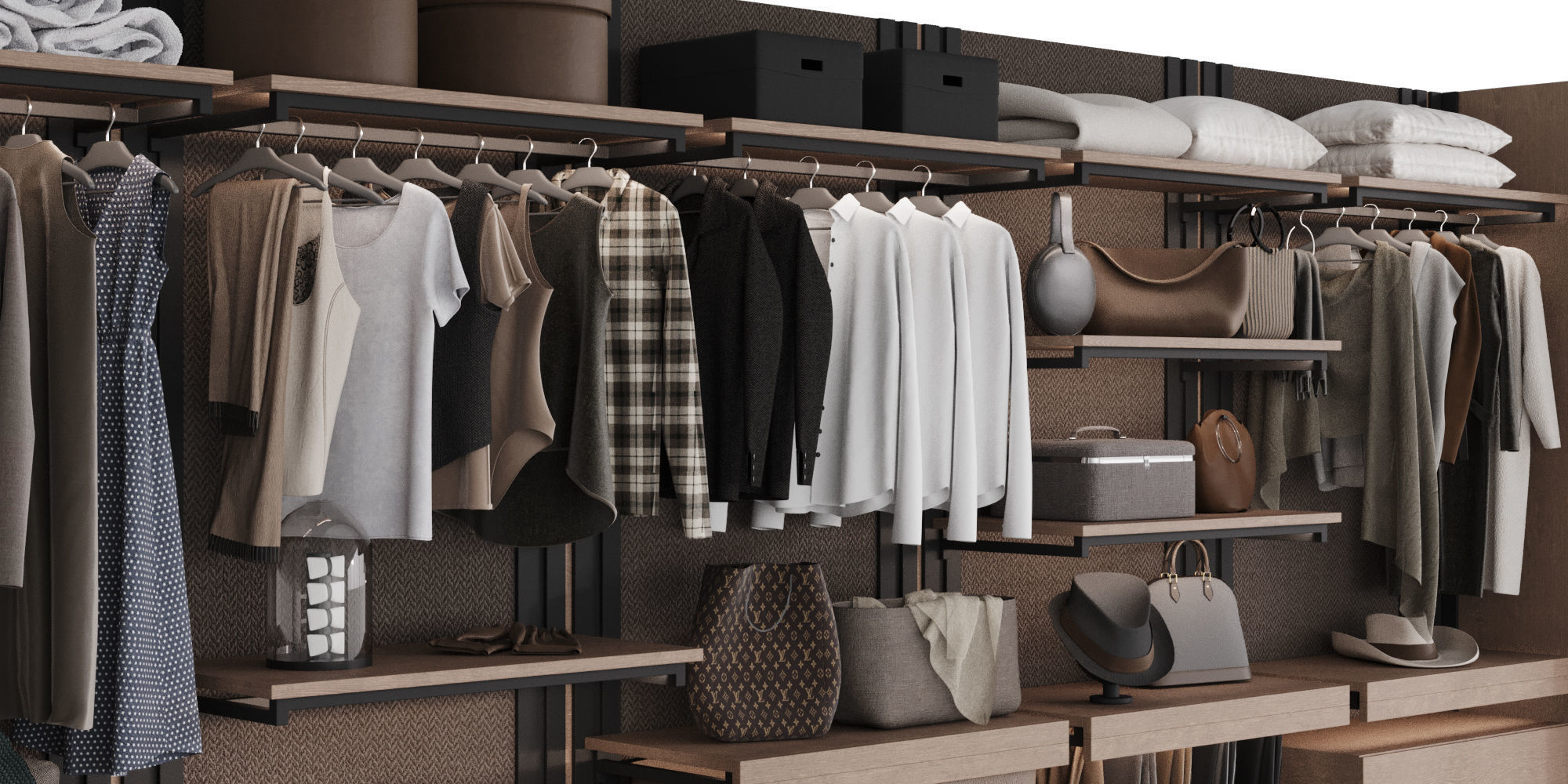 Wardrobe with filling 3D model_5