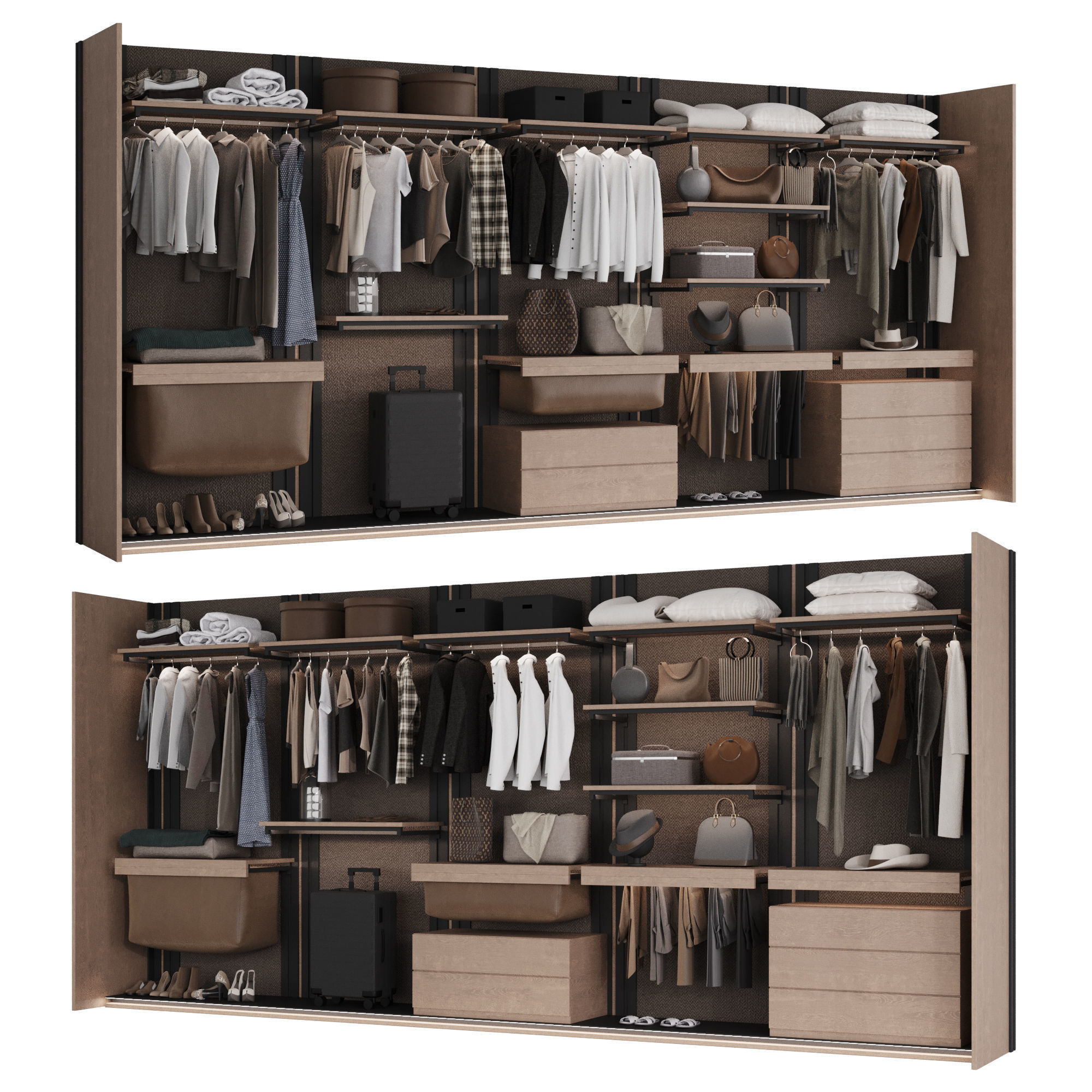 Wardrobe with filling 3D model_6