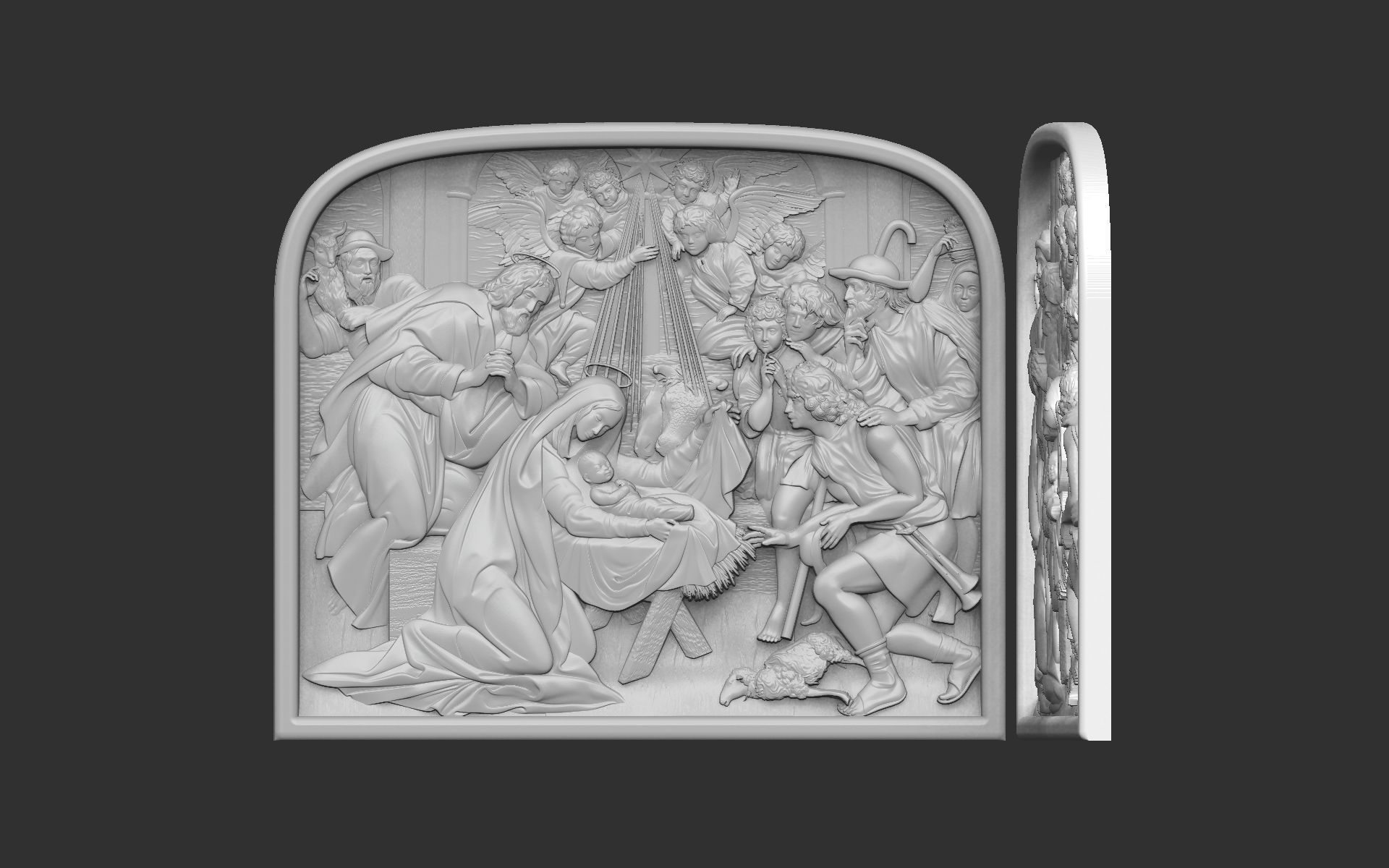 The Magi at the birth of Jesus Christ 3D print model_2