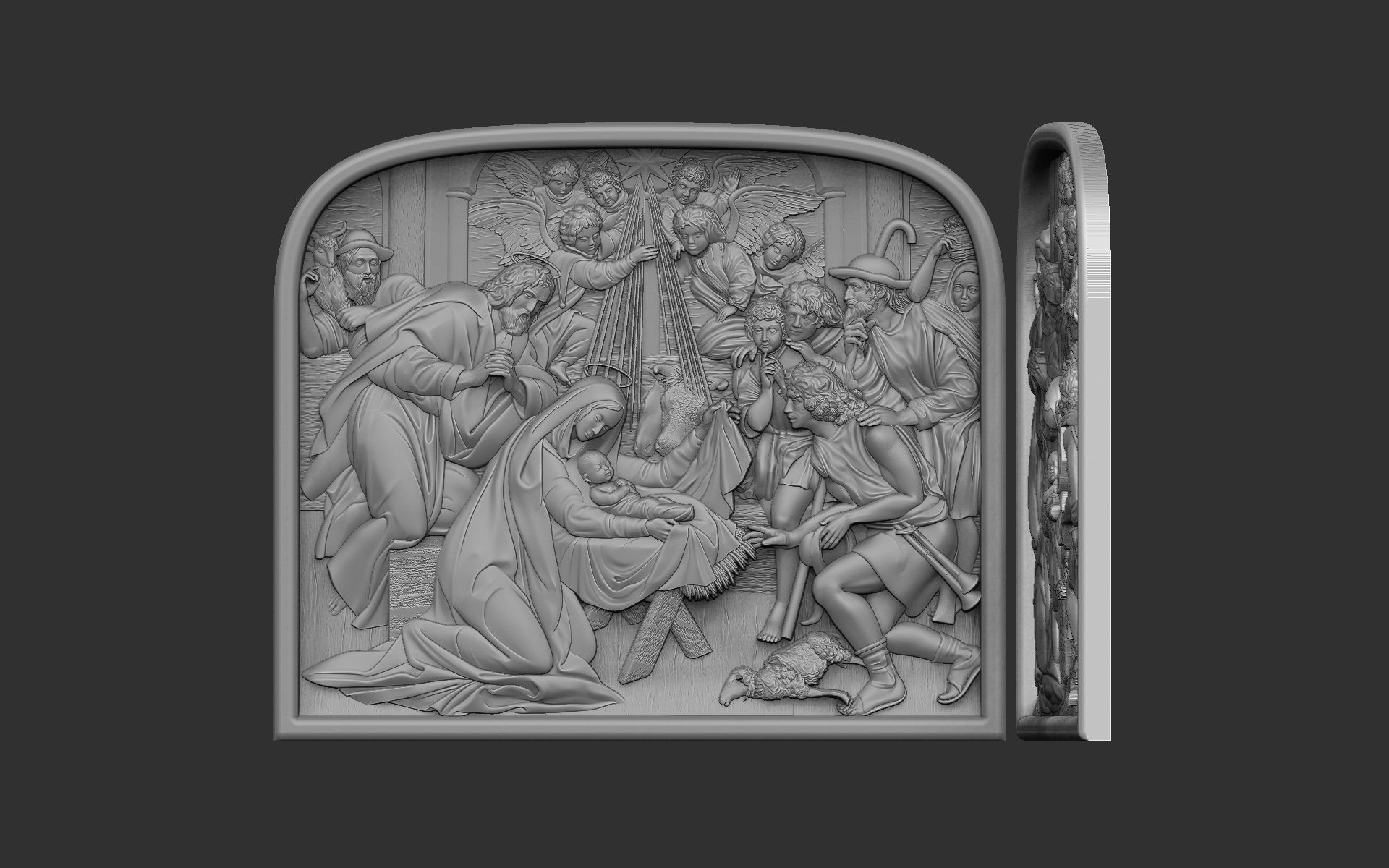 The Magi at the birth of Jesus Christ 3D print model_3