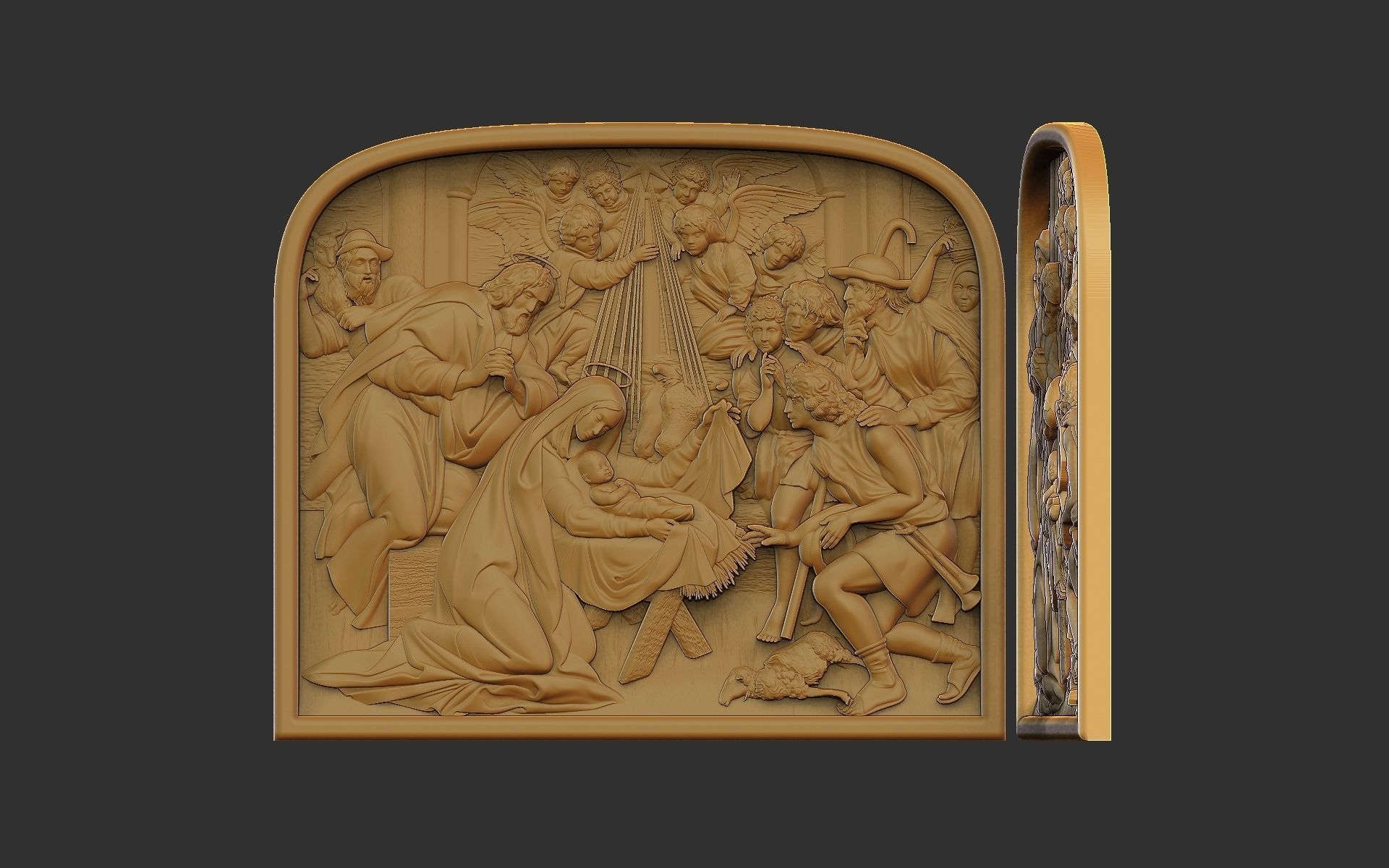 The Magi at the birth of Jesus Christ 3D print model_7