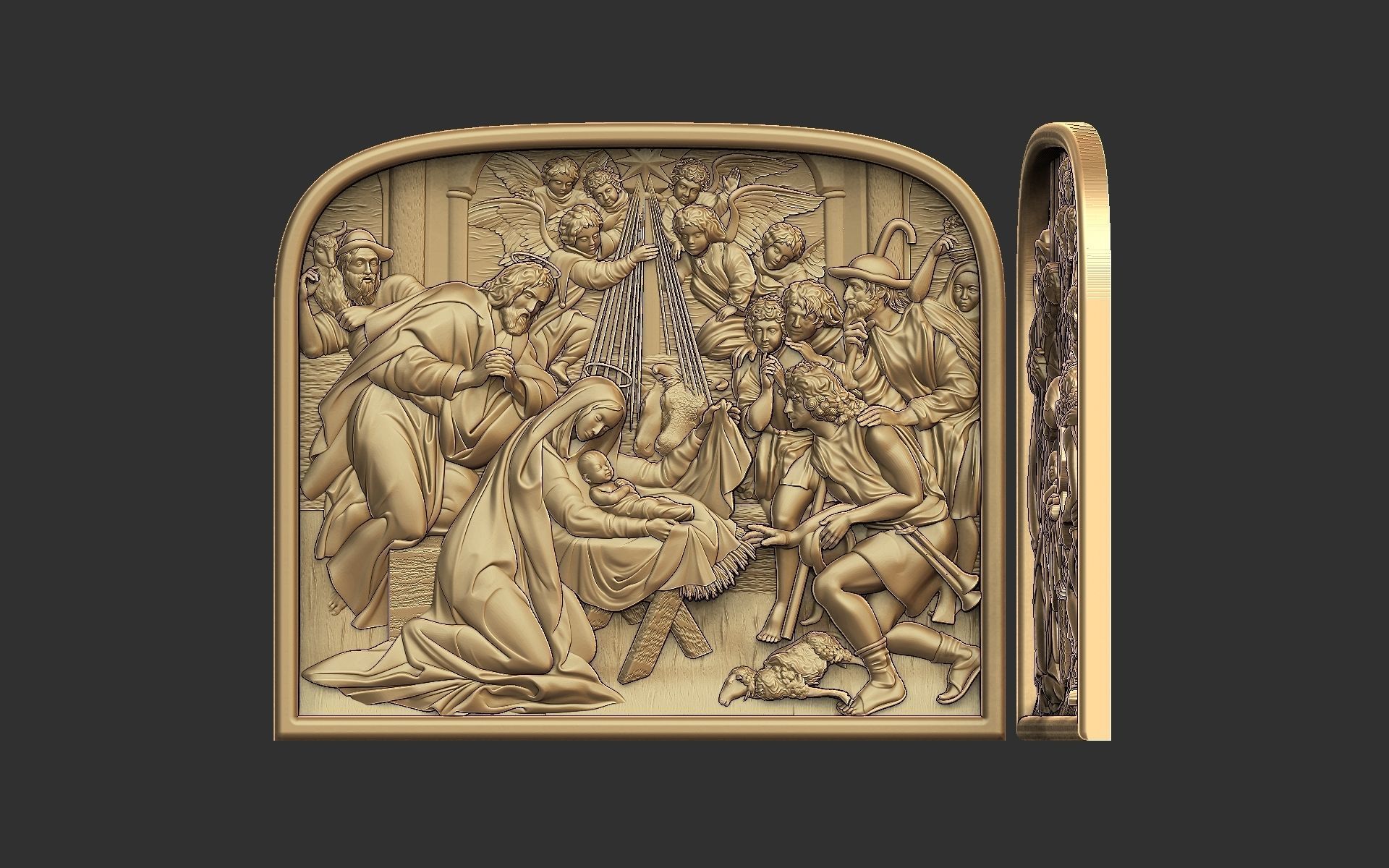 The Magi at the birth of Jesus Christ 3D print model_5