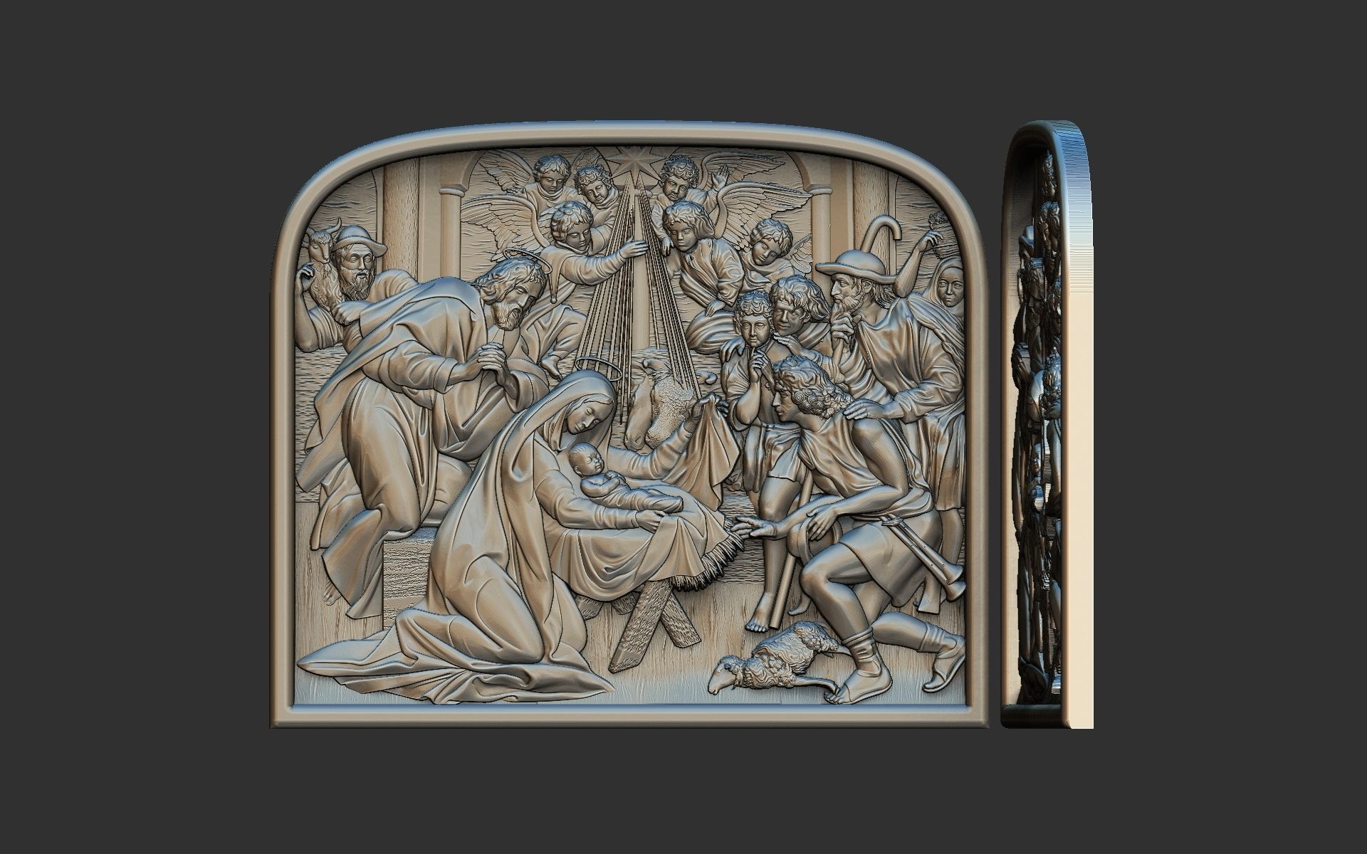 The Magi at the birth of Jesus Christ 3D print model_4