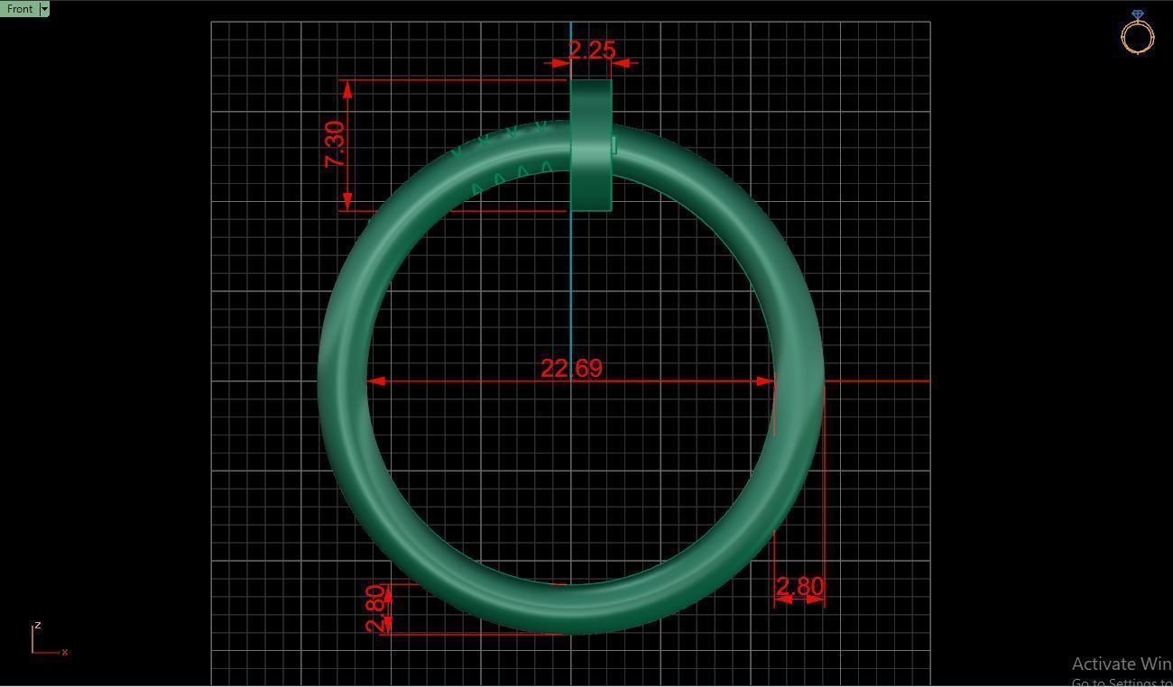 Ring M102 Women ring Size 13 5 US 3D print model_9