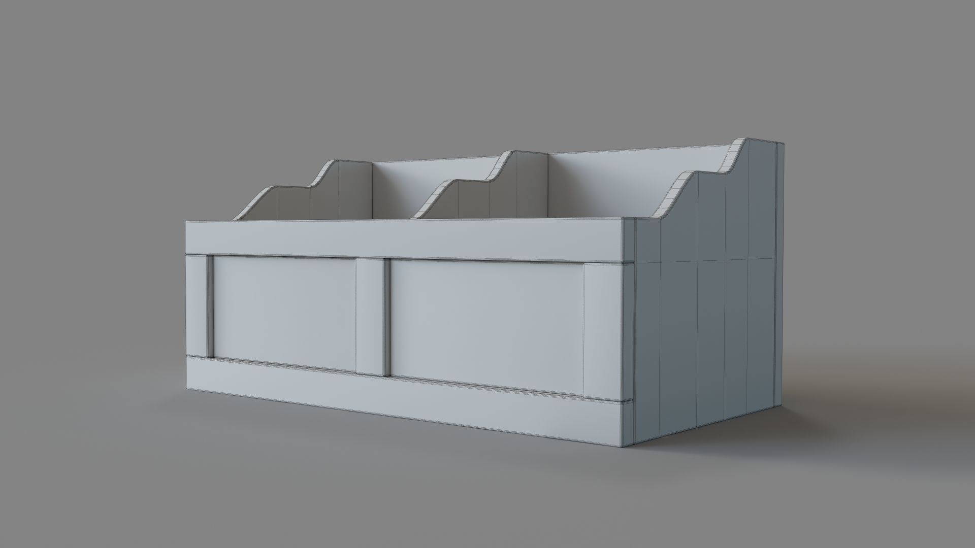 2 Slotted Wooden Organizer 3D model_5