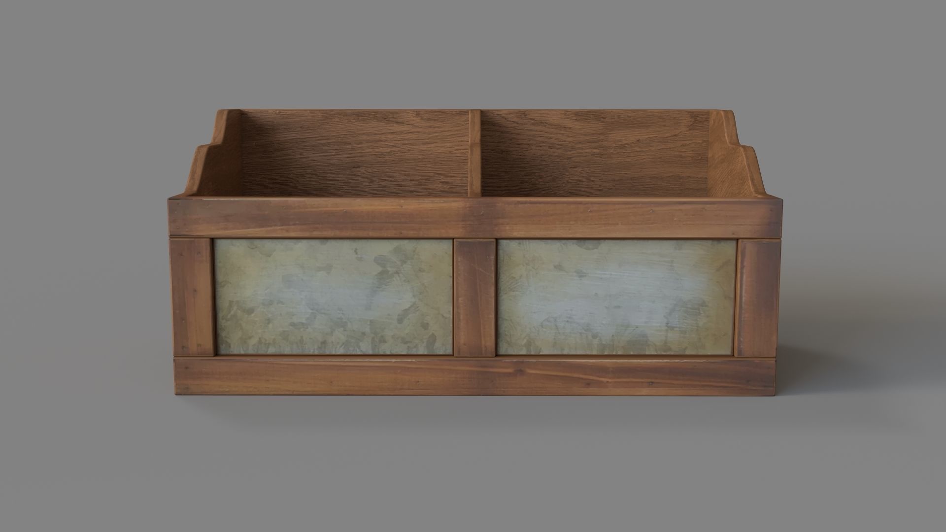 2 Slotted Wooden Organizer 3D model_1