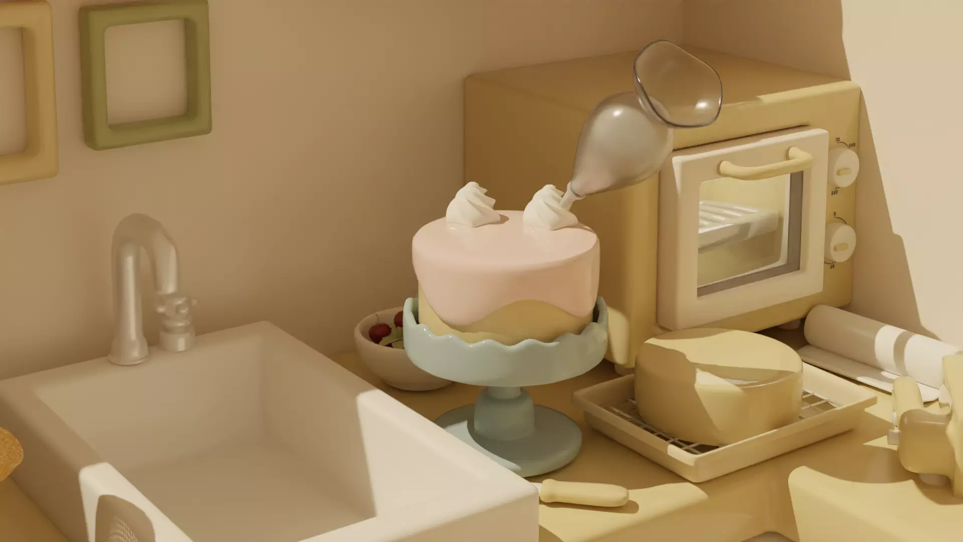 Cream Piping Bag Cozy Model by Poonsiri Free low-poly 3D model