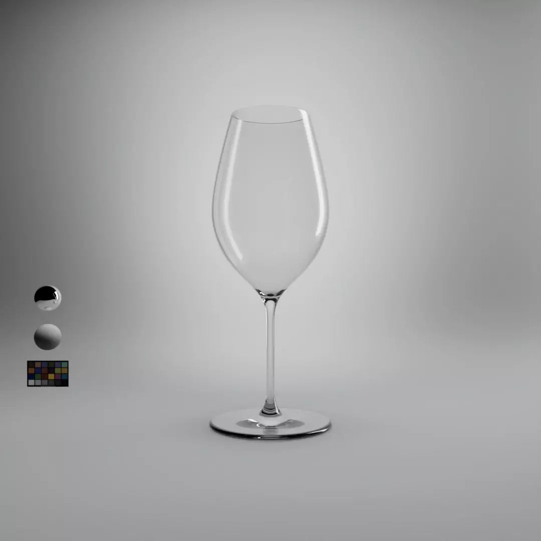 Riesling Wine Glass 3D model_0