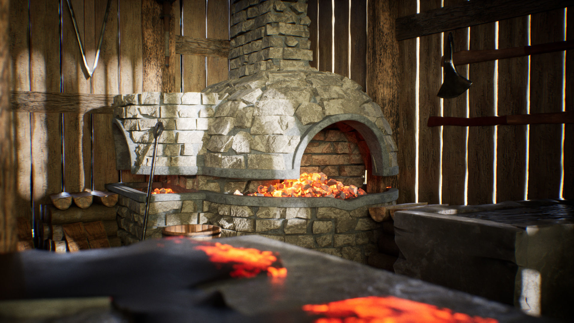Medieval Blacksmith 86 Assets Low-poly 3D model_12