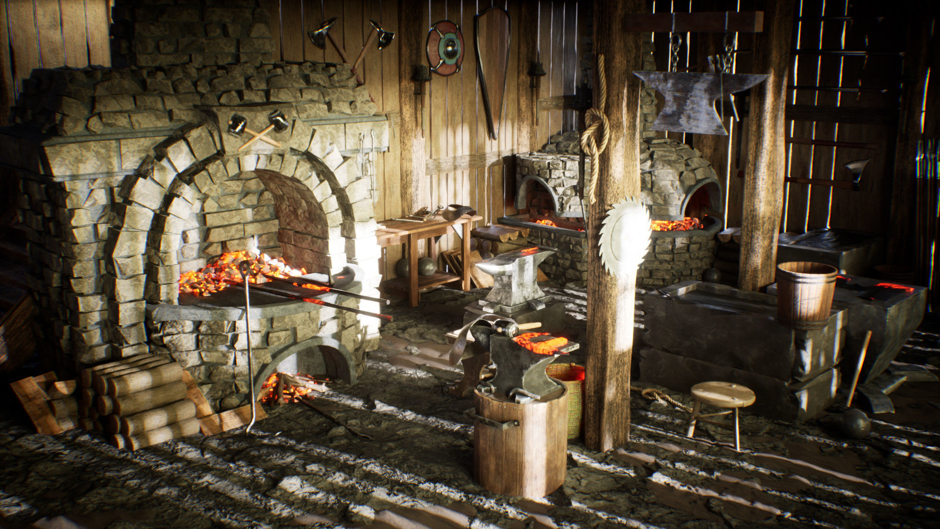 Medieval Blacksmith 86 Assets Low-poly 3D model_14