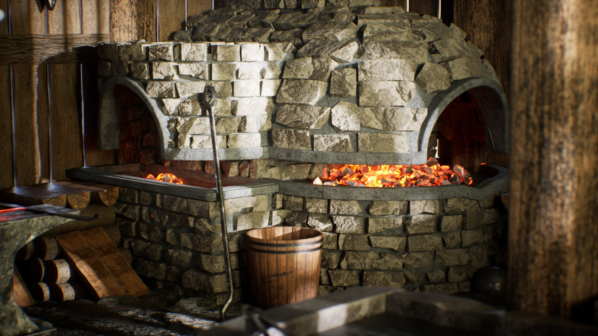 Medieval Blacksmith 86 Assets Low-poly 3D model_8