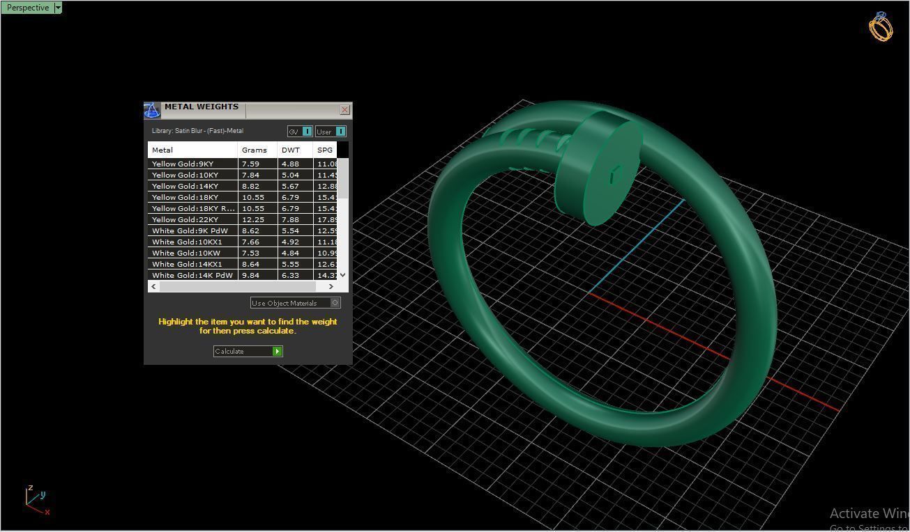 Ring M104 Women ring Size 14 US 3D print model_10