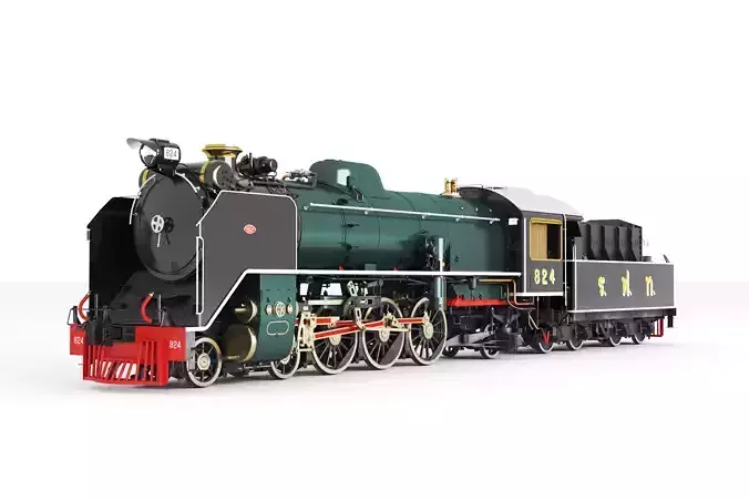 State Railway of Thailand Pacific 4-6-2 Steam locomotive 3D model