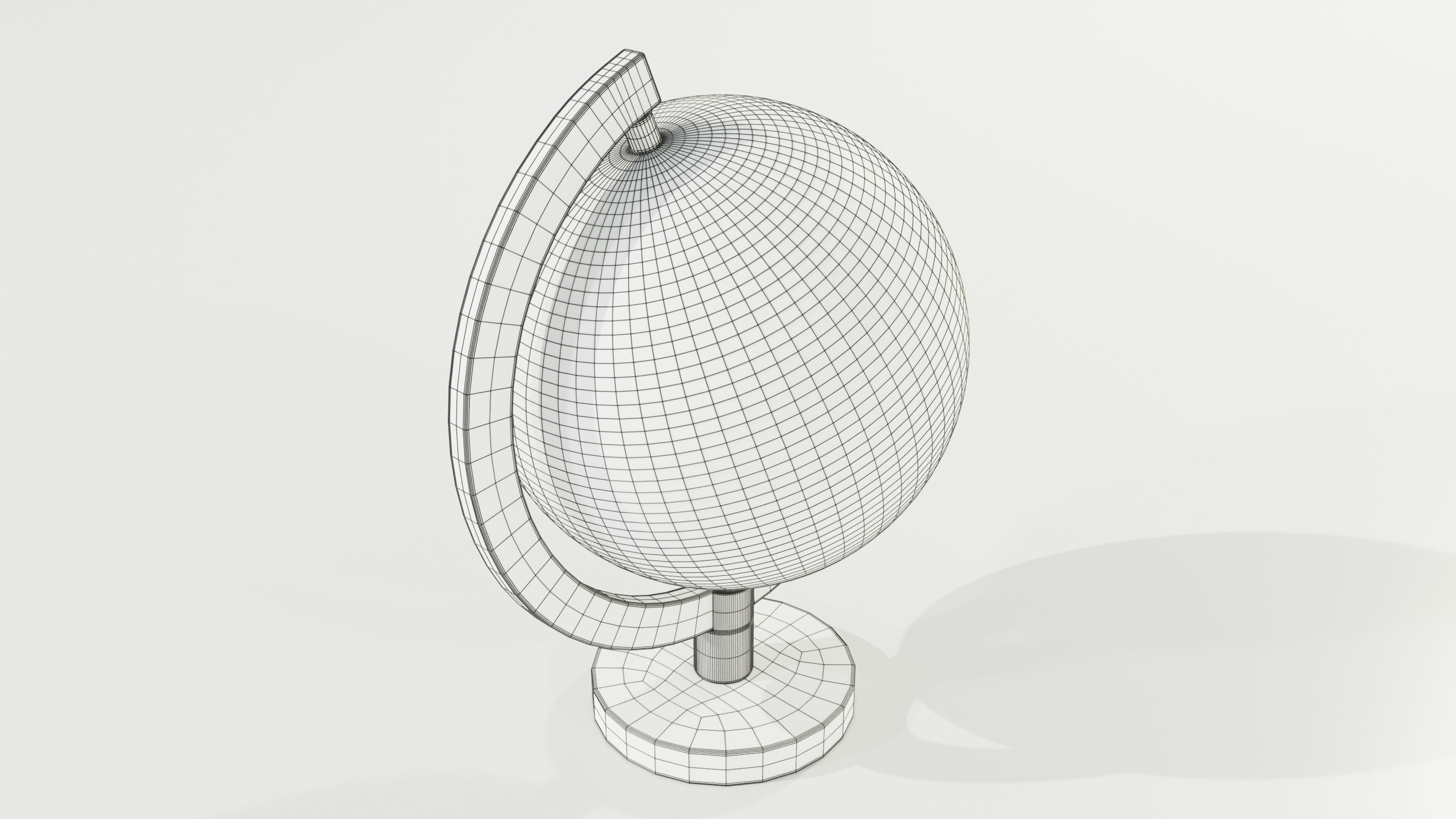 Epoxy Resin and Wood Globe 3D model_23