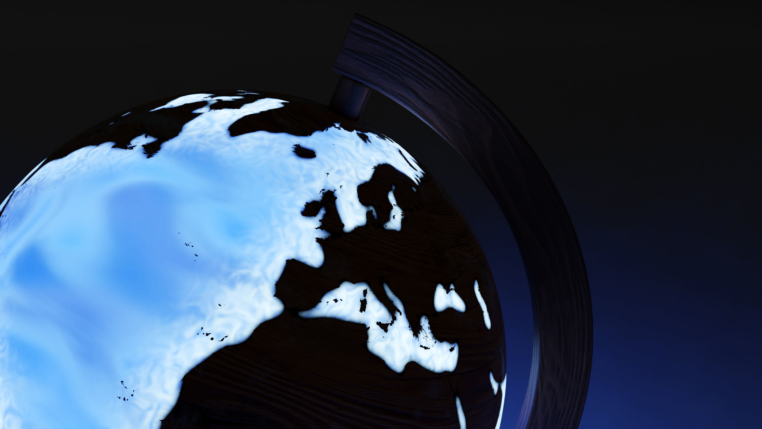 Epoxy Resin and Wood Globe 3D model_13