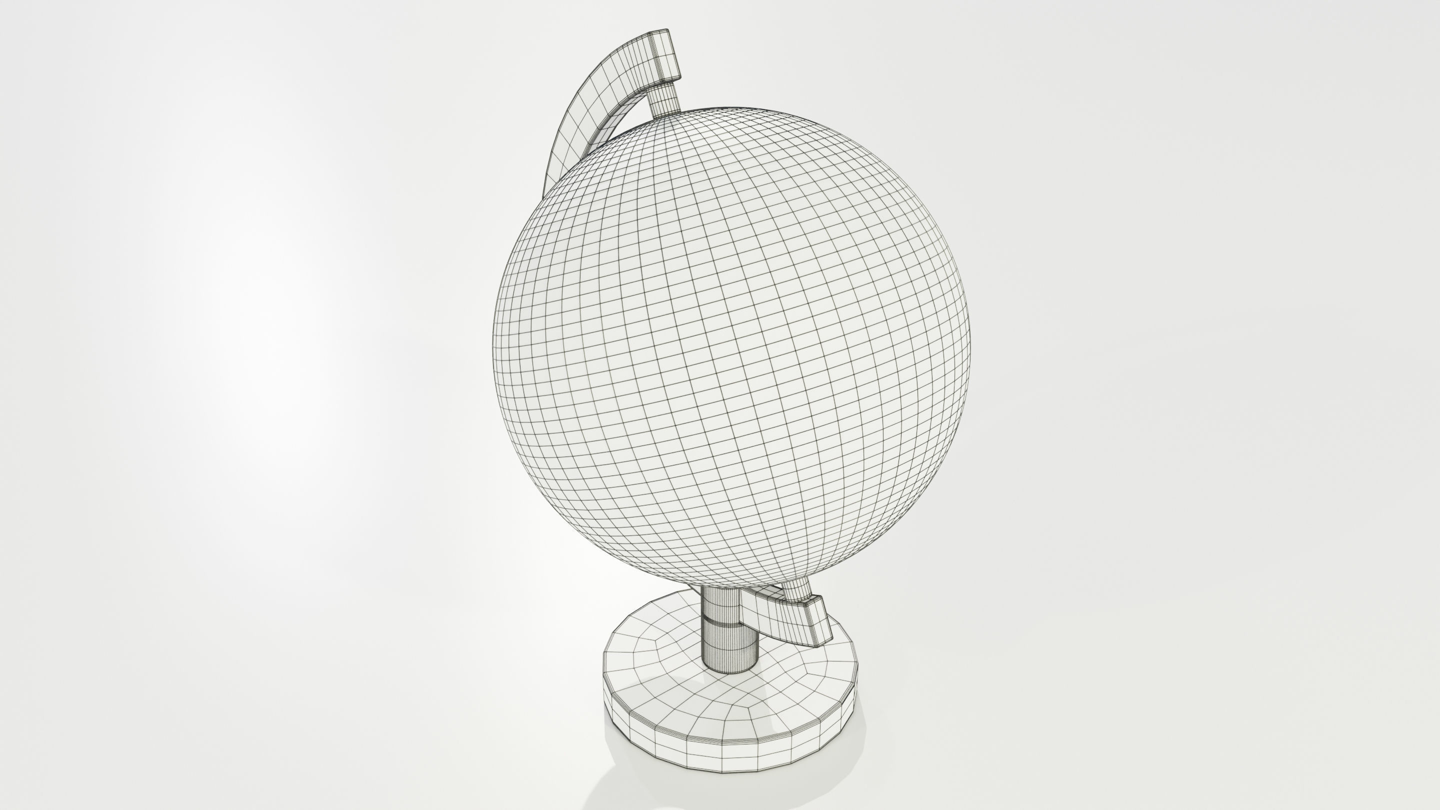 Epoxy Resin and Wood Globe 3D model_24