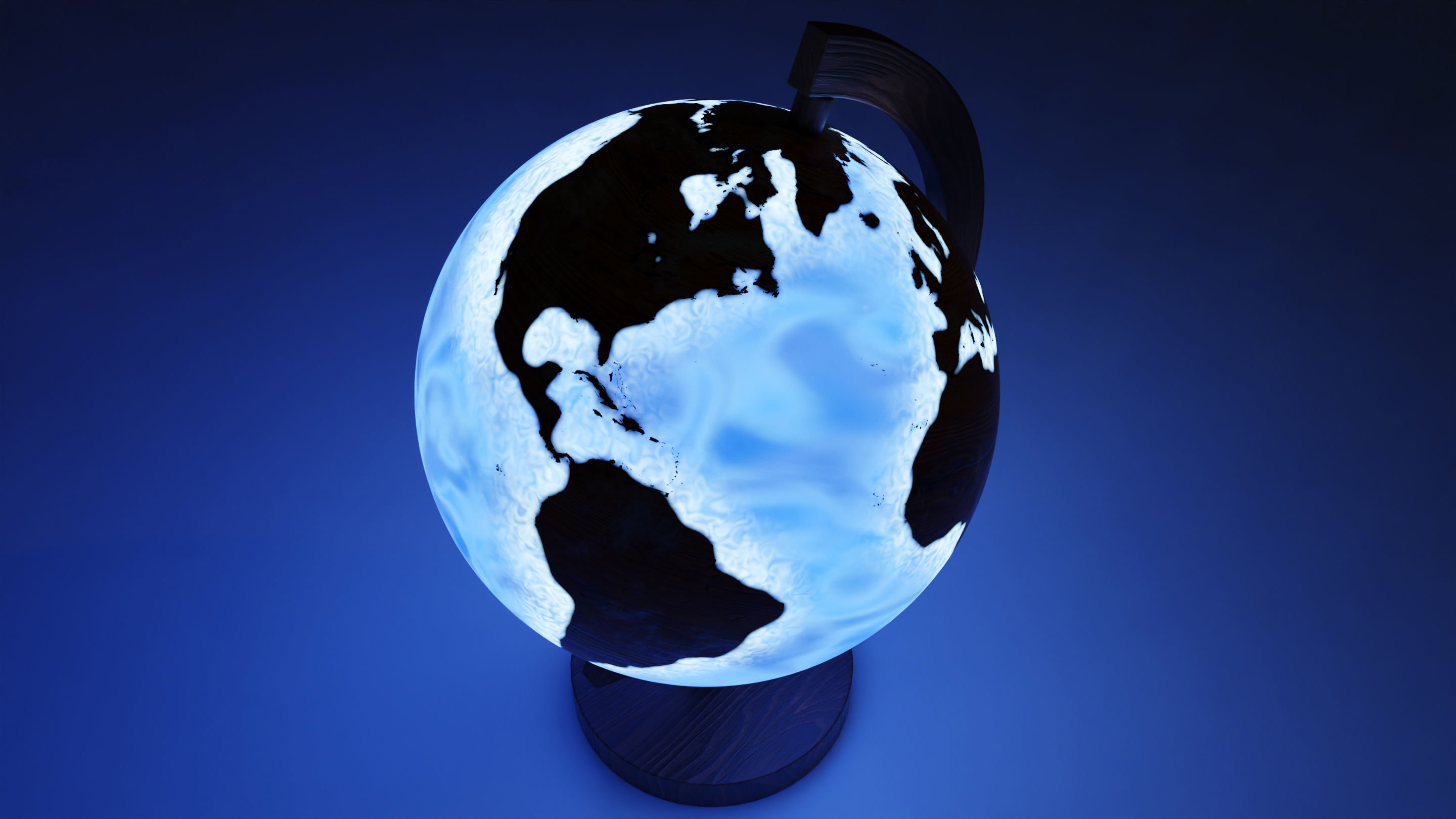 Epoxy Resin and Wood Globe 3D model_17